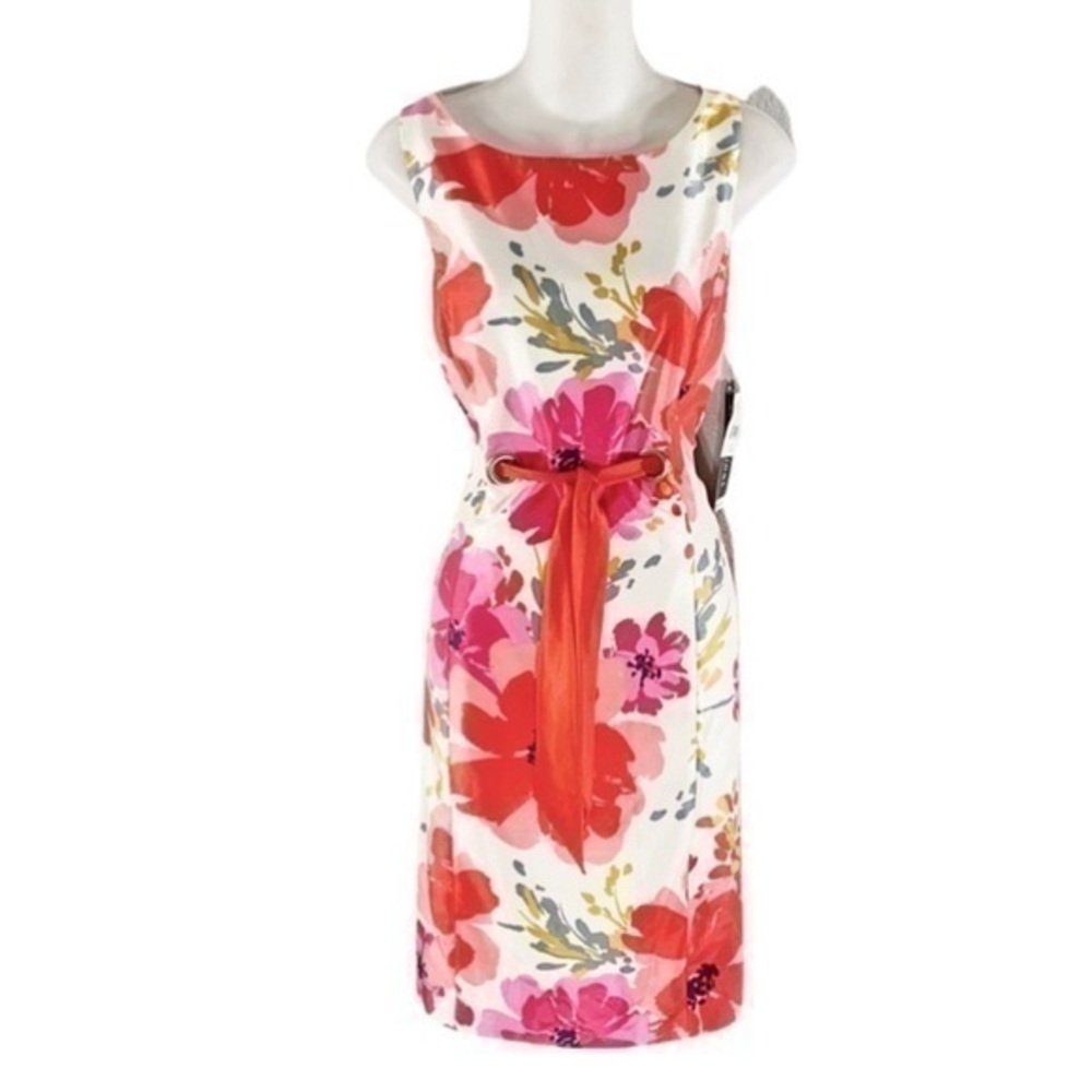 NWT Perceptions floral tie waist dress